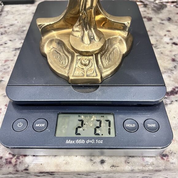 hand held Mirror Stand with Lady Figurine Nouveau cast Brass 11- 7/8" tall - Picture 15 of 15